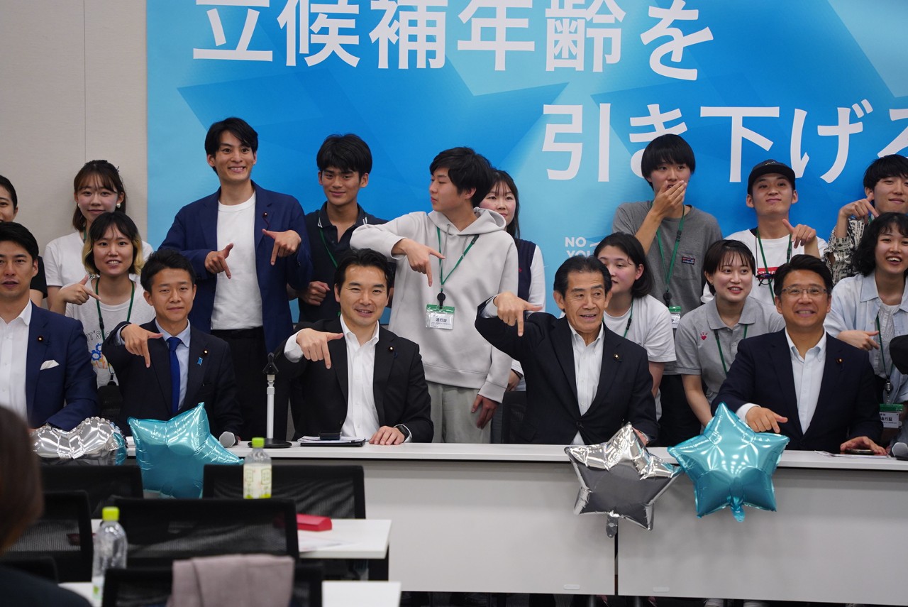 【青年局】浅野さとし青年局長が「立候補年齢を引き下げるための院内集会」に参加