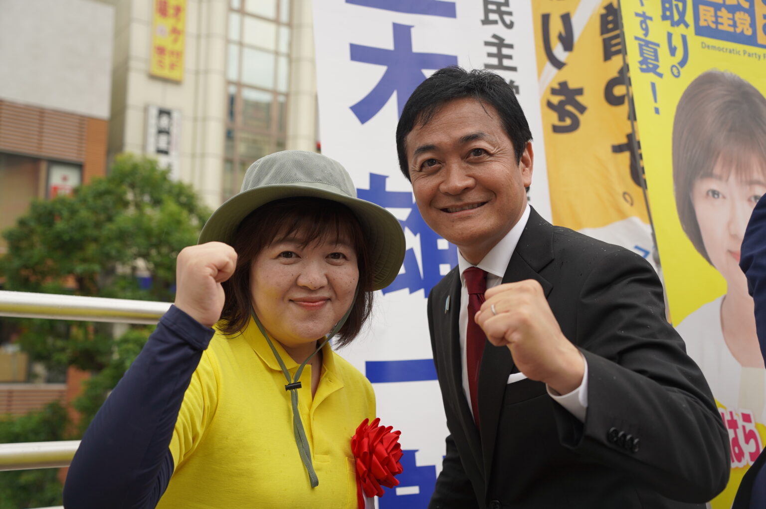 【埼玉】「日本をより強固にして、若者や未来に繋いでいきたい」玉木代表が江原くみ子総支部長と街頭演説