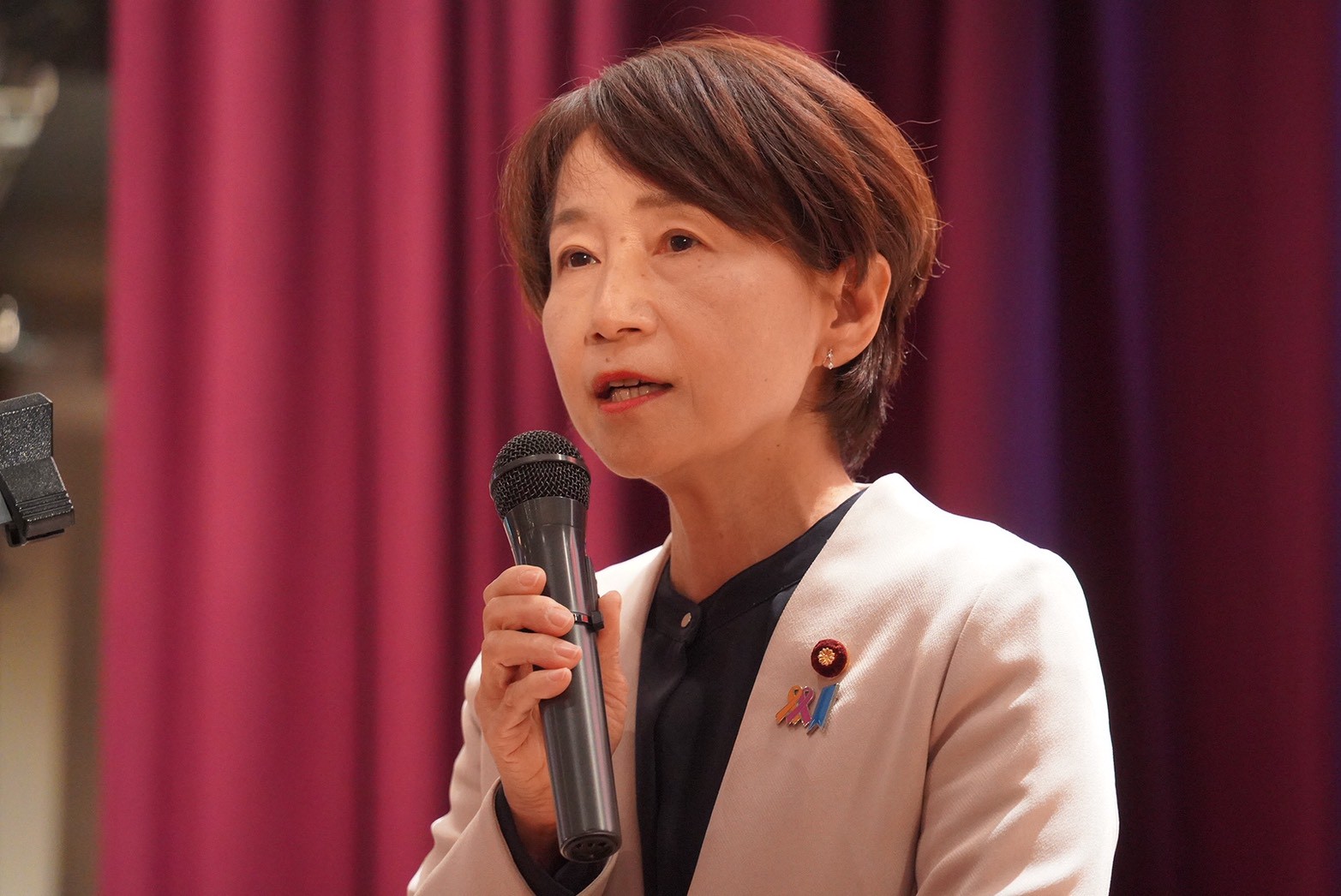 西岡議員が「全国港湾労働組合連合会•全日本港湾運輸労働組合同盟 25 秋年末鬪争中央行動 日比谷集会」で挨拶